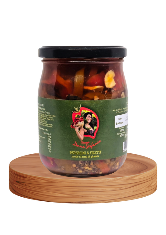 Peperoni a filetti sott'olio